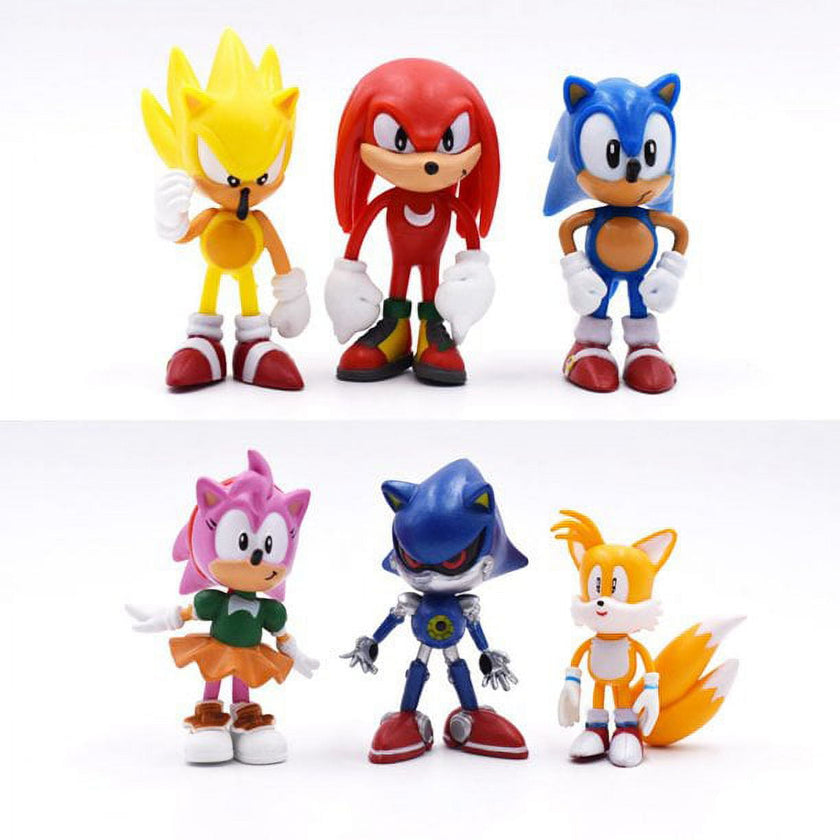 Sonic the Hedgehog Sonic, Shadow, Werehog, Metal Sonic, Knuckles, Super Sonic Figure Set of 6