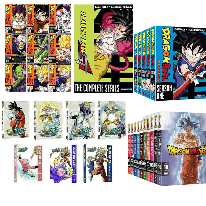 J&G Dragon Ball Z Season 1-9 DVD, D Ball 1-5, Z Kai 1-7, Super 1-10, D-Ball GT, Animated Bird Studio
